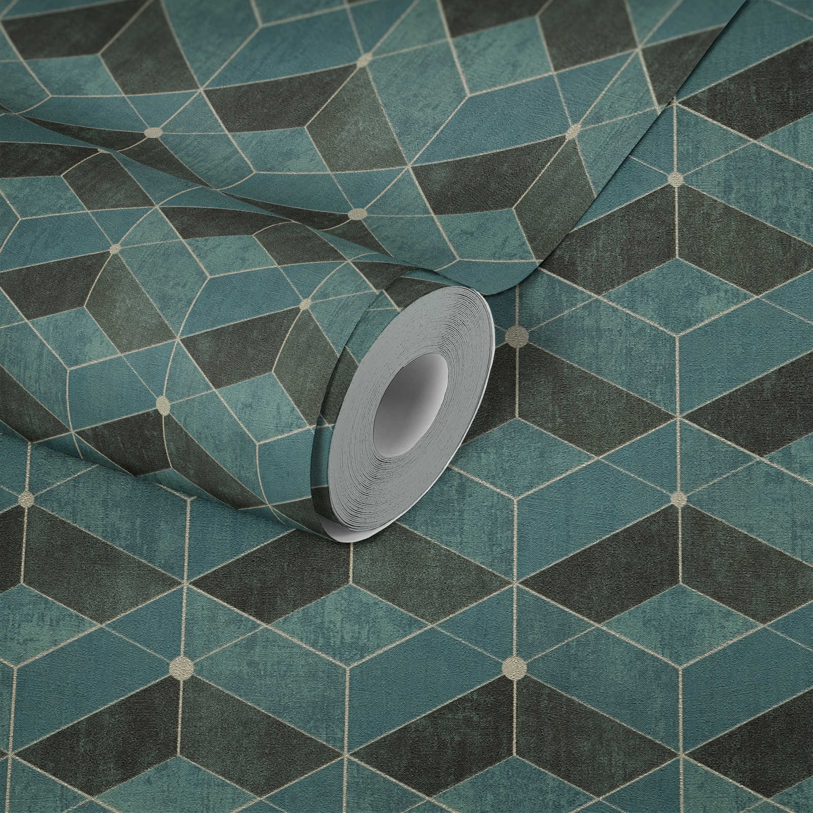 Titanium 3 - 3D Cubes geometric wallpaper AS Creation    
