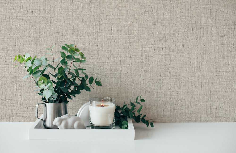 Desert Lodge - Linen Texture plain wallpaper AS Creation    