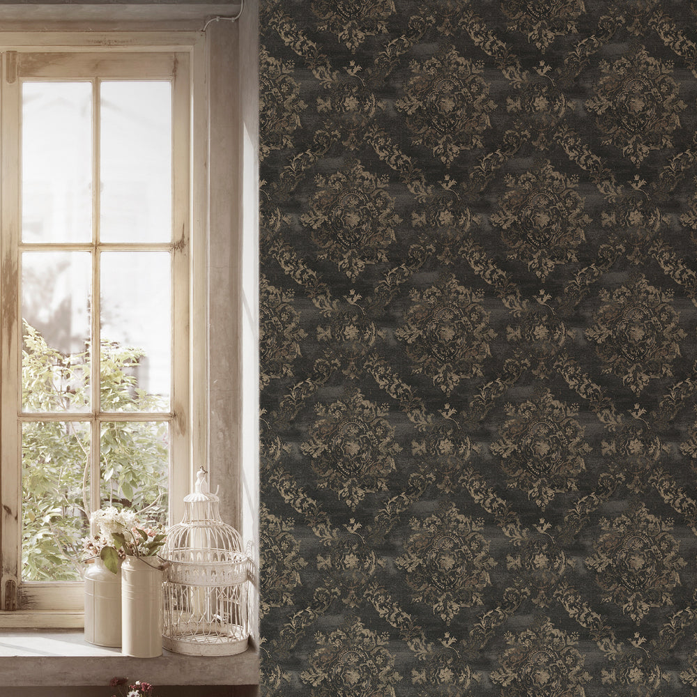 My Home My Spa - Vintage Damask damask wallpaper AS Creation    