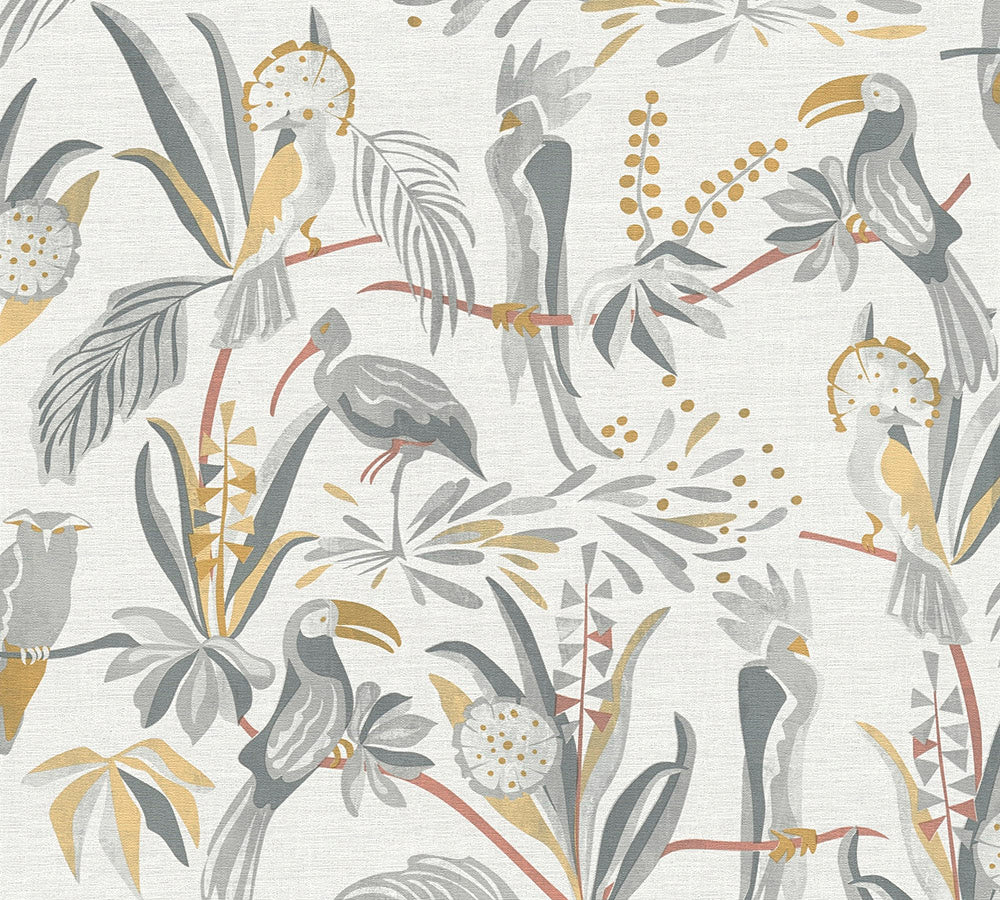 House of Turnowsky - Birds botanical wallpaper AS Creation Roll Cream  388984