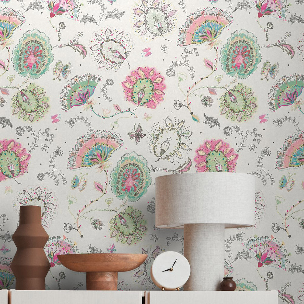 House of Turnowsky - Funky Floral  Leaves botanical wallpaper AS Creation    