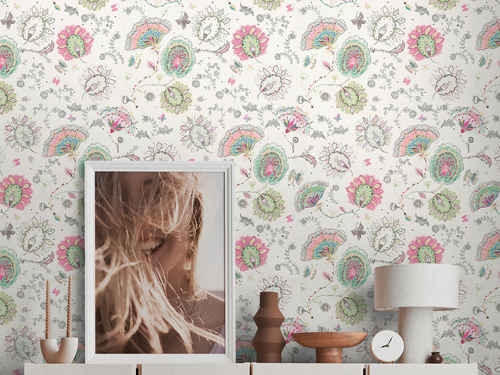 House of Turnowsky - Funky Floral  Leaves botanical wallpaper AS Creation    
