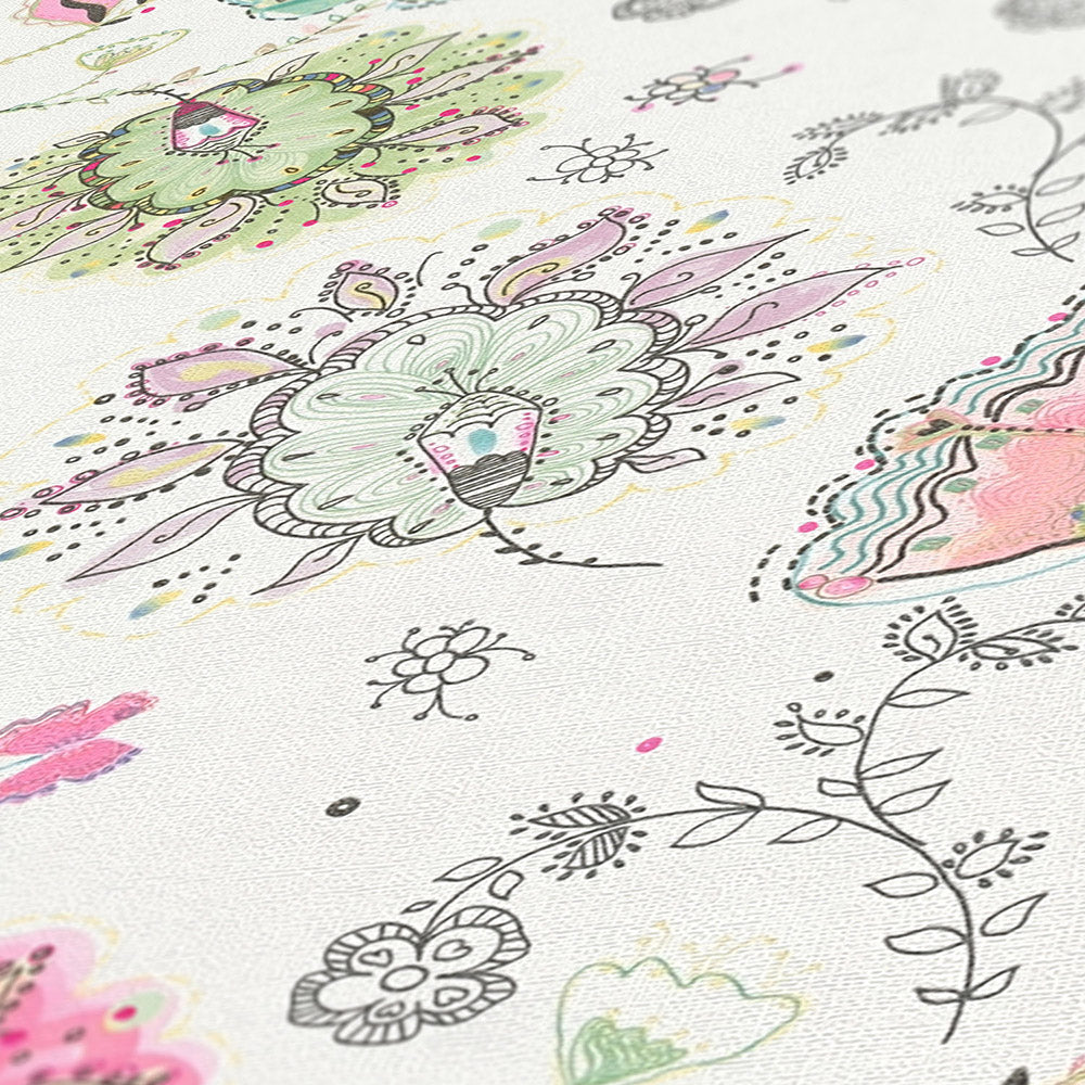 House of Turnowsky - Funky Floral  Leaves botanical wallpaper AS Creation    
