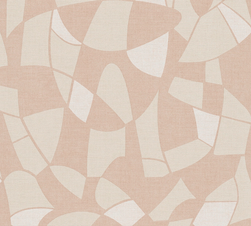 Antigua - Abstract Shapes geometric wallpaper AS Creation Roll Light Beige  390932