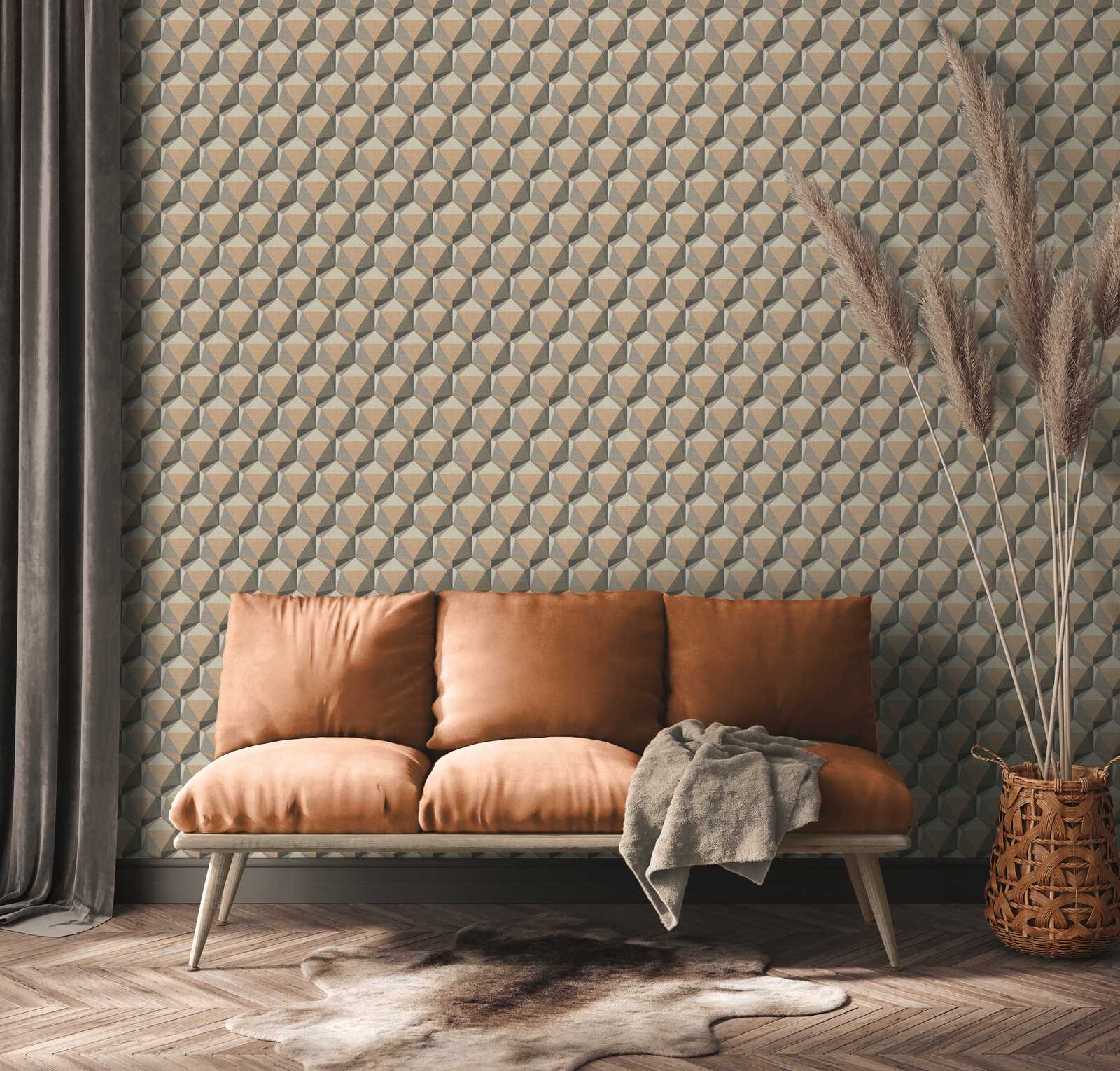 Nara - 3D Retro geometric wallpaper AS Creation    
