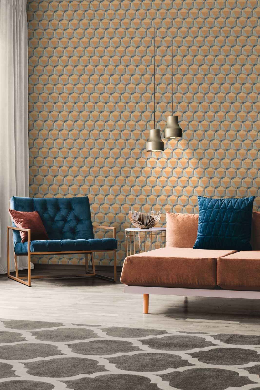 Nara - 3D Retro geometric wallpaper AS Creation    