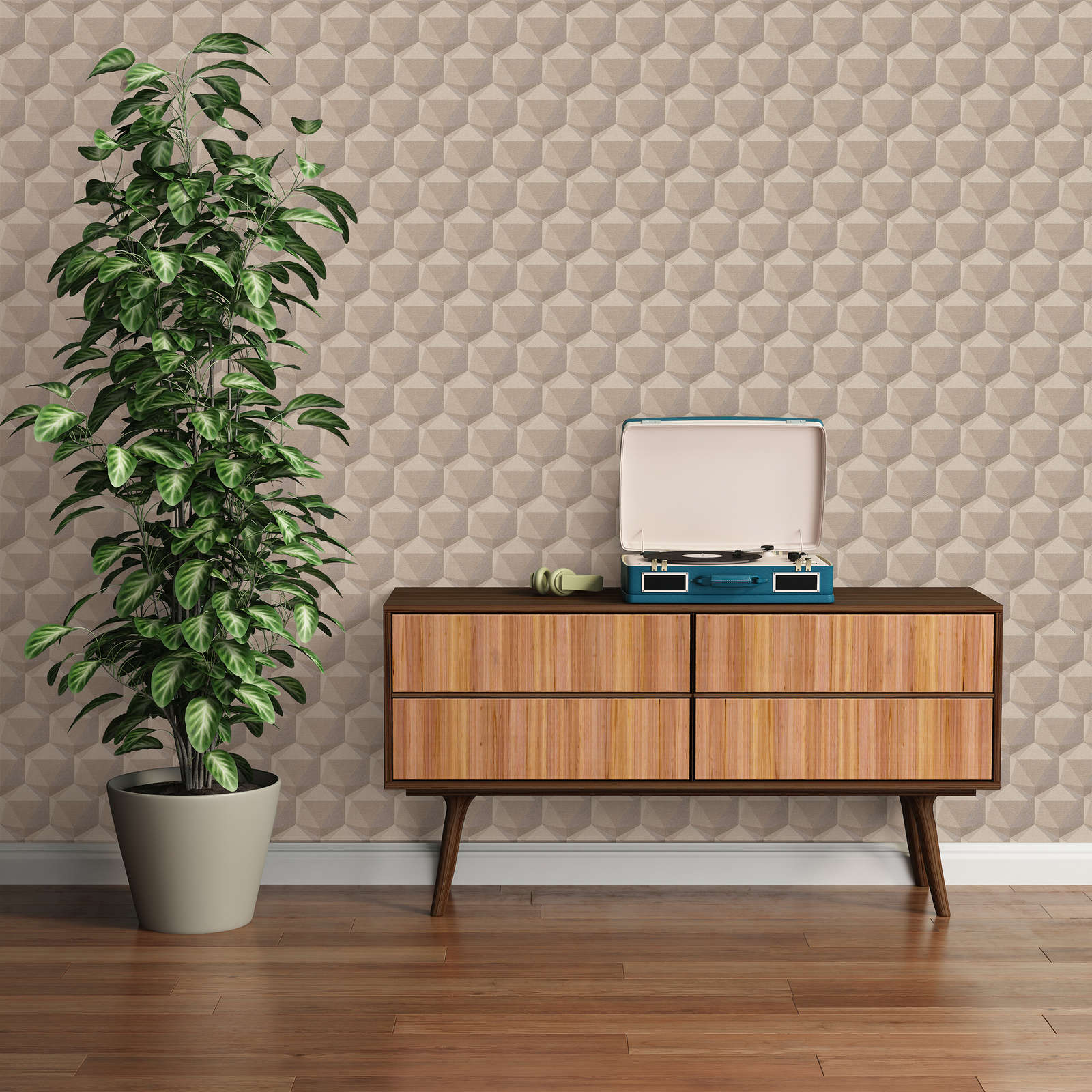 Nara - 3D Retro geometric wallpaper AS Creation    