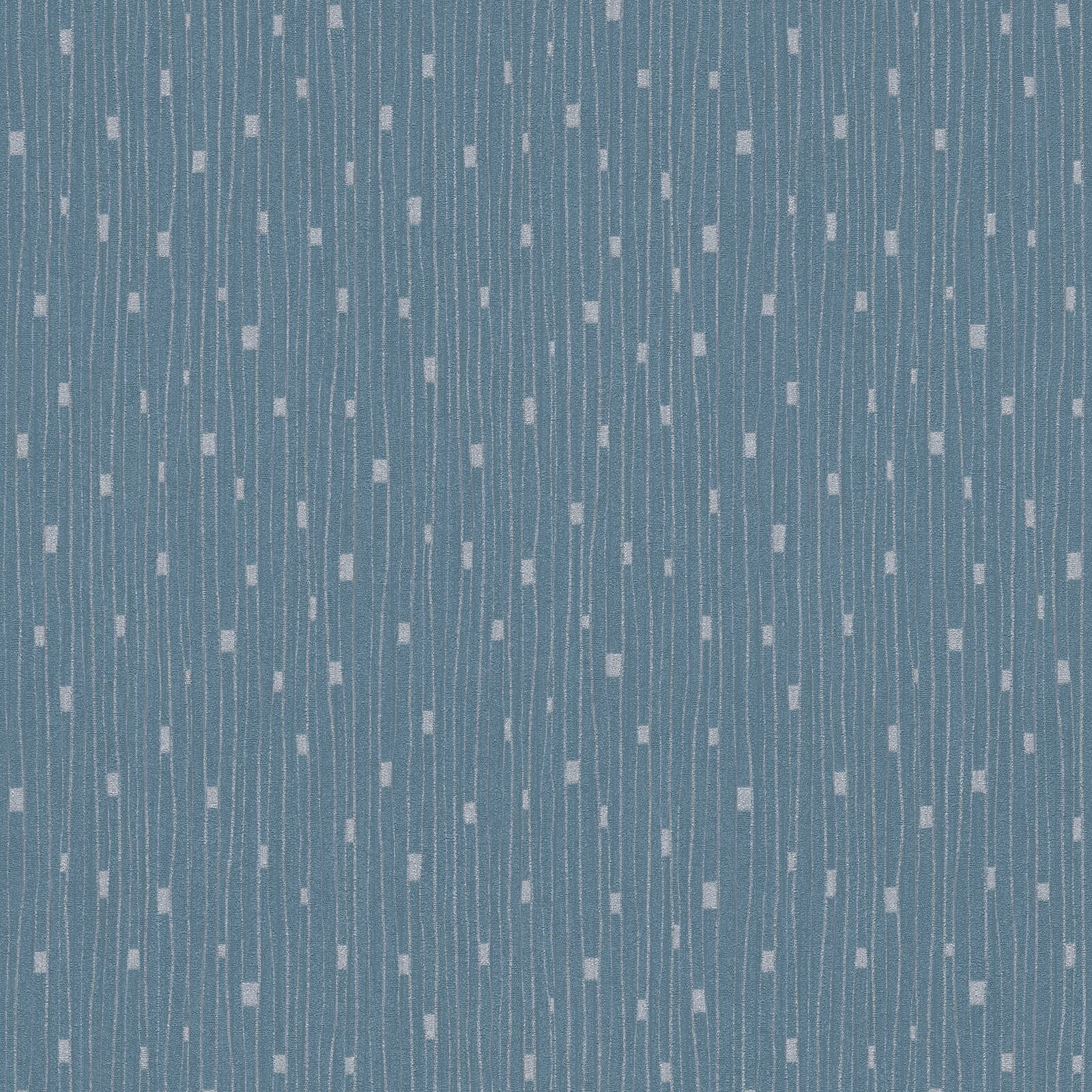 The Bos - 50s Line damask wallpaper AS Creation Roll Blue  388222
