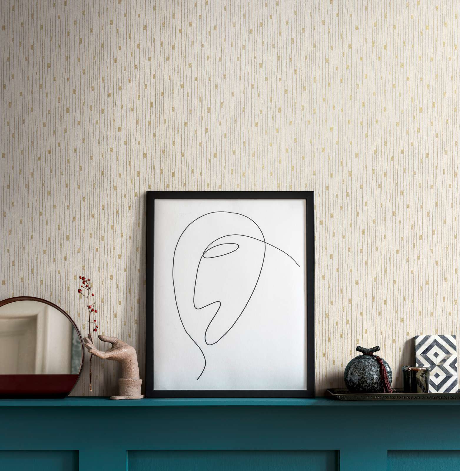 The Bos - 50s Line damask wallpaper AS Creation    