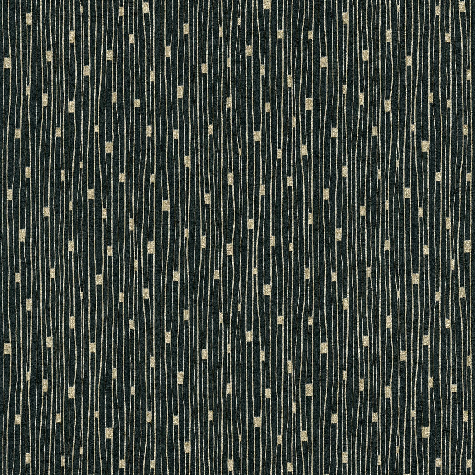 The Bos - 50s Line damask wallpaper AS Creation Roll Black  388224