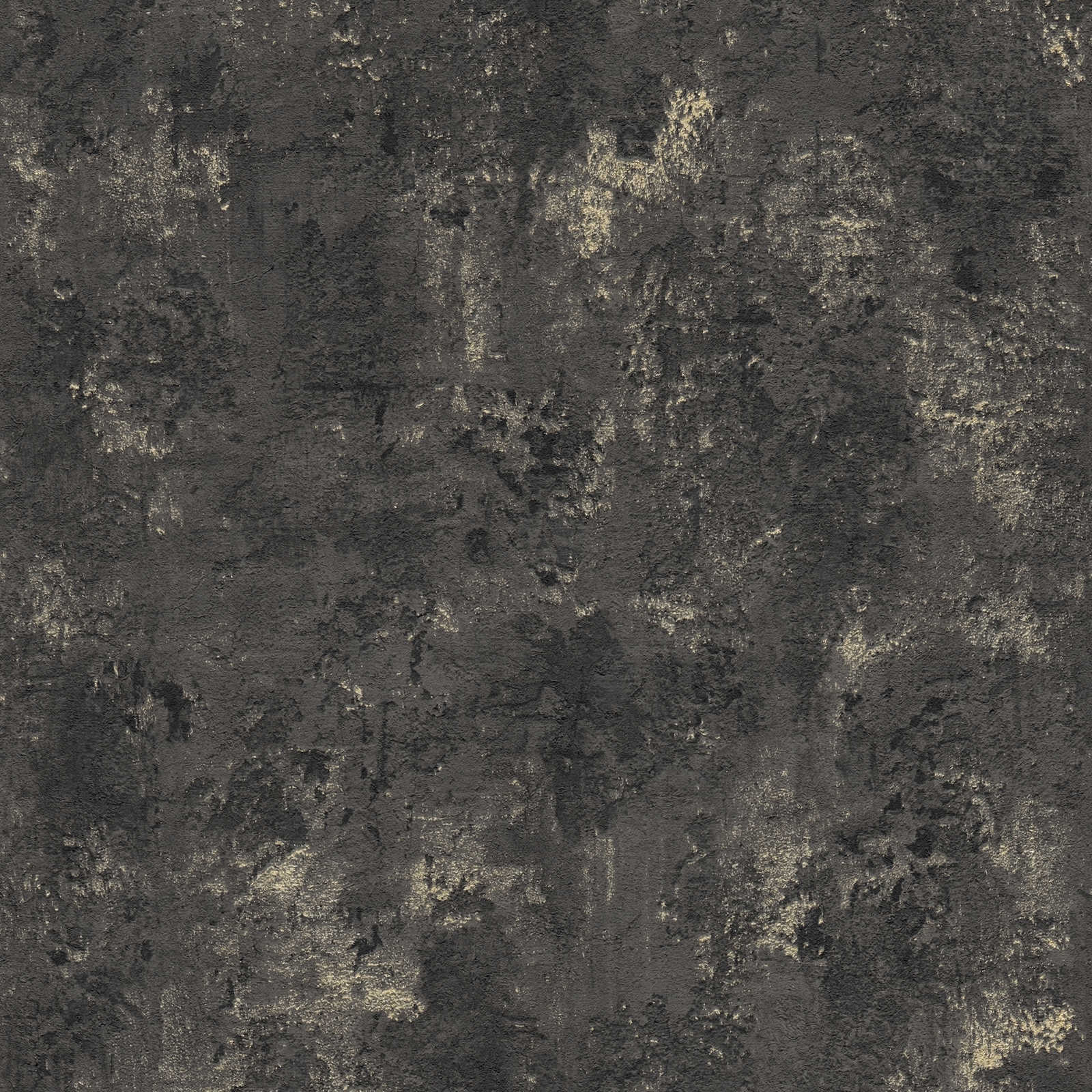 The Bos - Mediterranean Plaster industrial wallpaper AS Creation Roll Light Black  388234