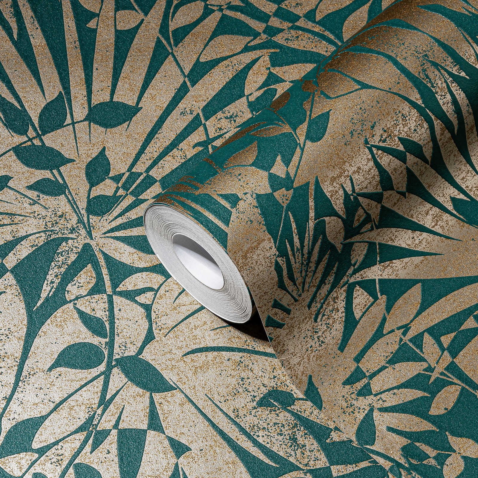 The Bos - Textured Leaf botanical wallpaper AS Creation    