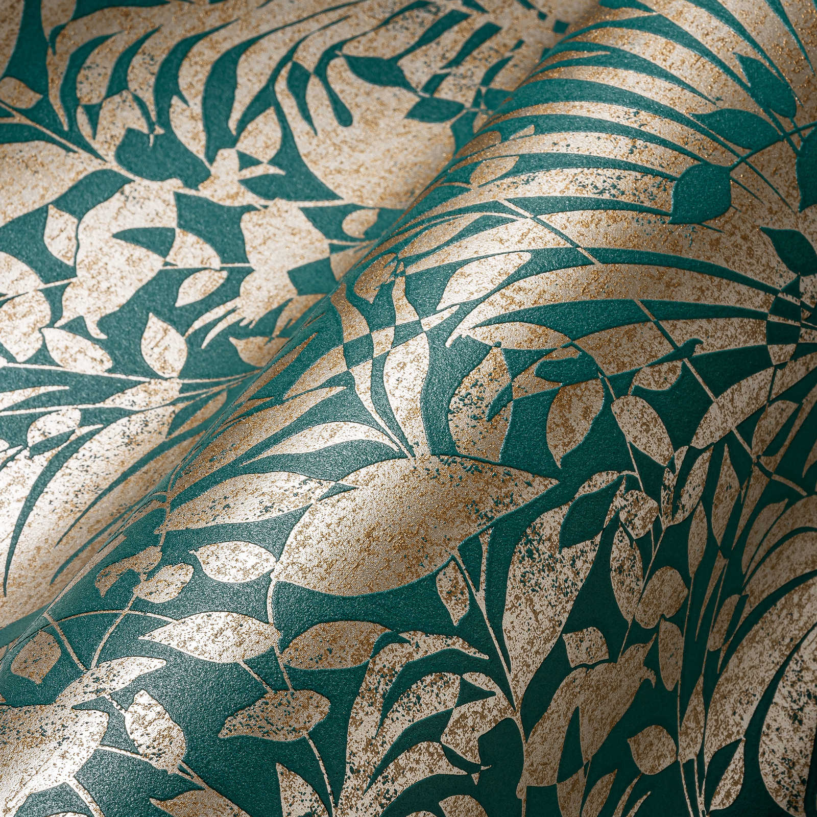 The Bos - Textured Leaf botanical wallpaper AS Creation    