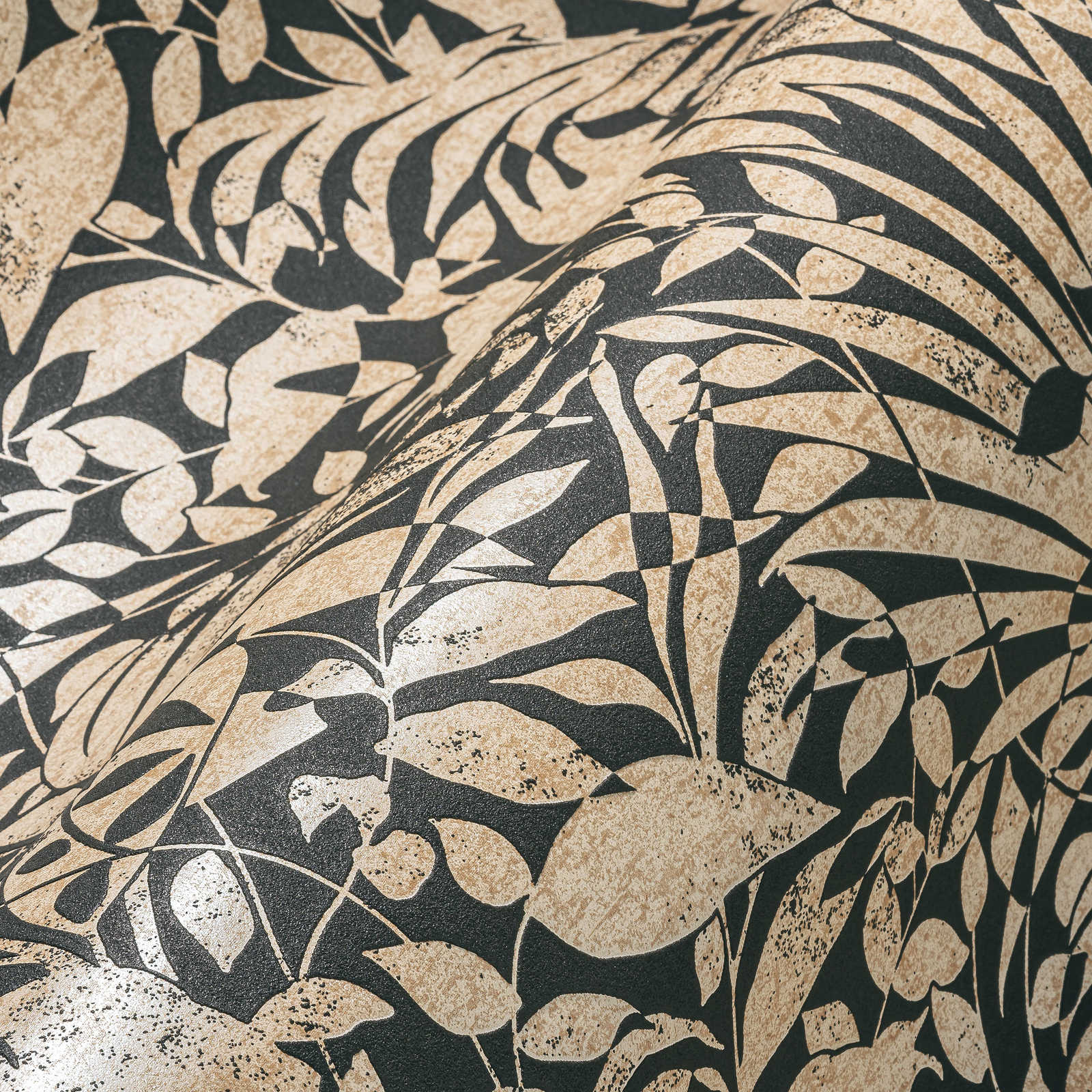 The Bos - Textured Leaf botanical wallpaper AS Creation    