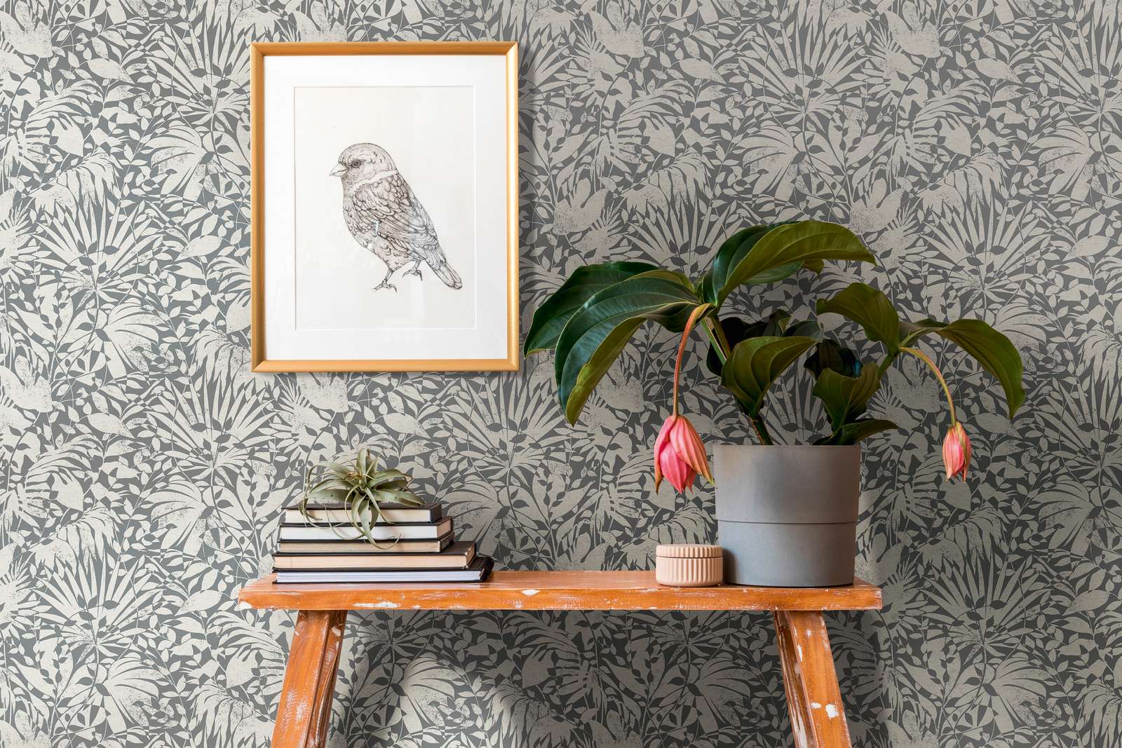 The Bos - Textured Leaf botanical wallpaper AS Creation    