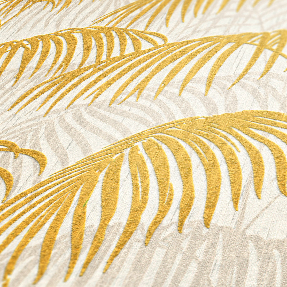 Tessuto 2 - Flocked Palms textile wallpaper AS Creation    