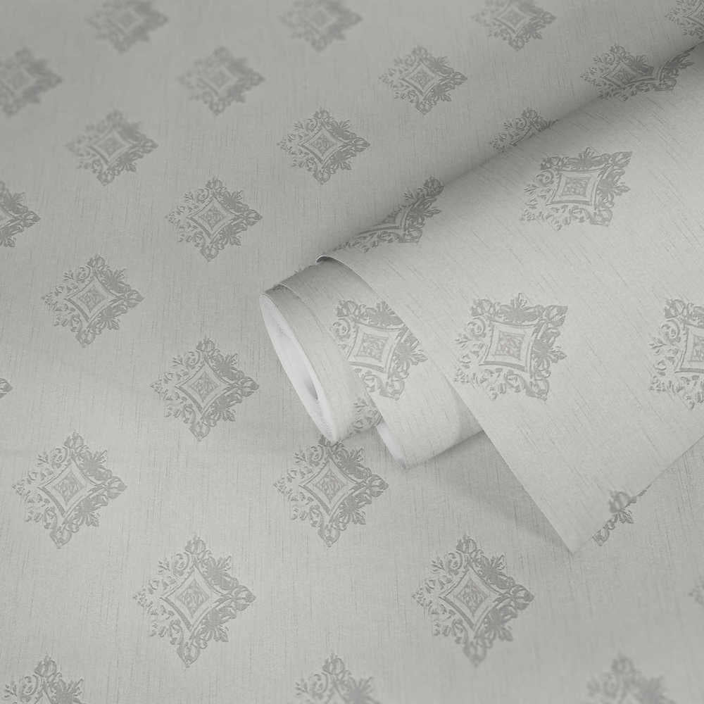 Tessuto 2 - Flocked Diamonds textile wallpaper AS Creation    