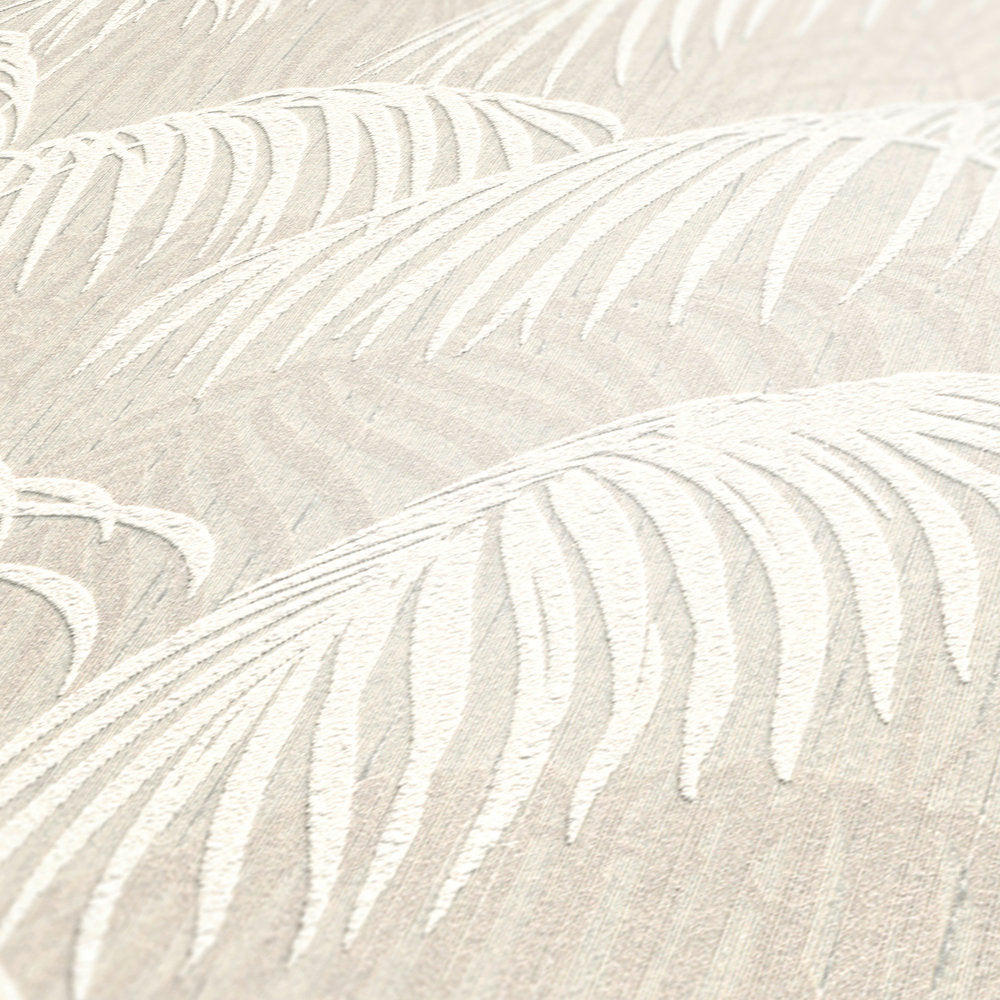 Tessuto 2 - Flocked Palms textile wallpaper AS Creation    