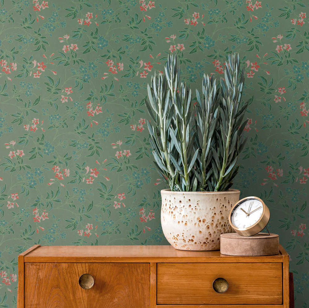 Art of Eden - Flower Tendrils botanical wallpaper AS Creation    