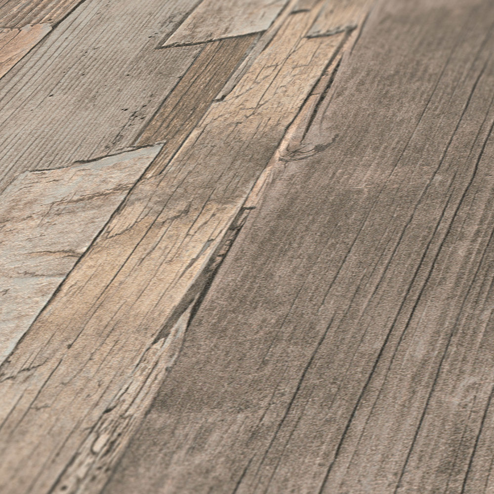 Industrial Elements - Rustic Wood industrial wallpaper AS Creation    