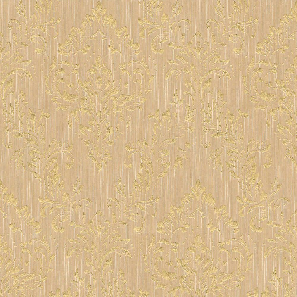 Metallic Silk textile wallpaper AS Creation Roll Gold  306594