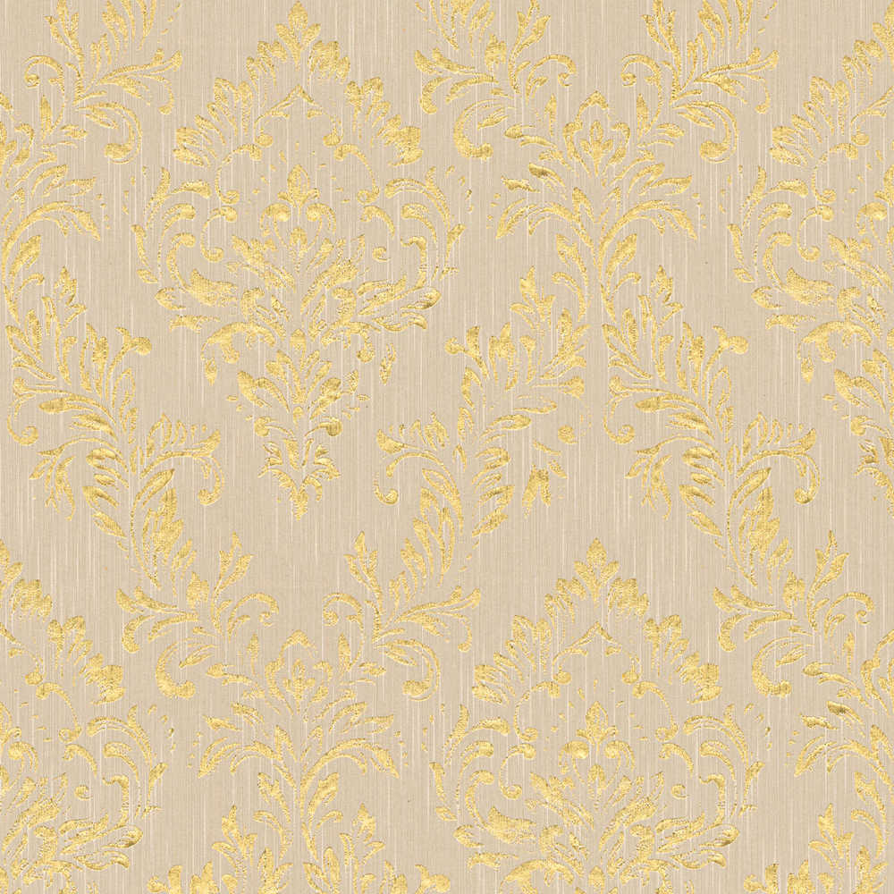 Metallic Silk textile wallpaper AS Creation Roll Beige  306592