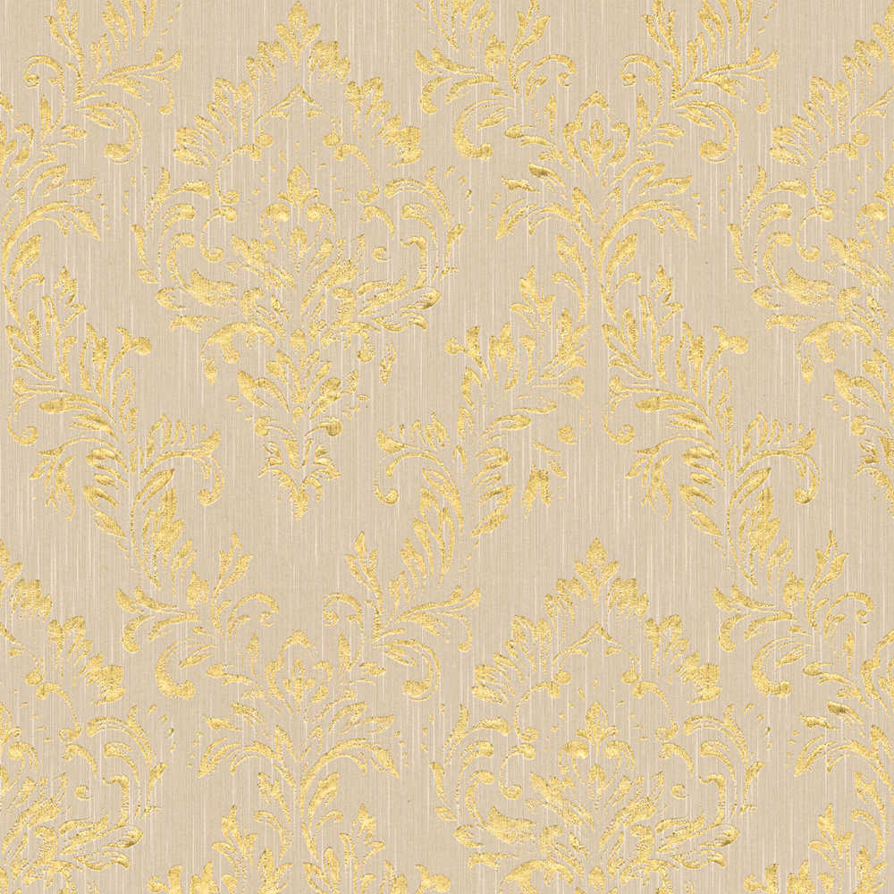 Metallic Silk textile wallpaper AS Creation Roll Beige  306592