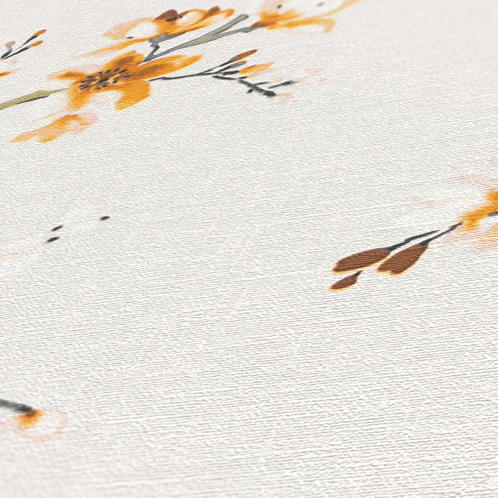 Desert Lodge - Cherry Blossom botanical wallpaper AS Creation    