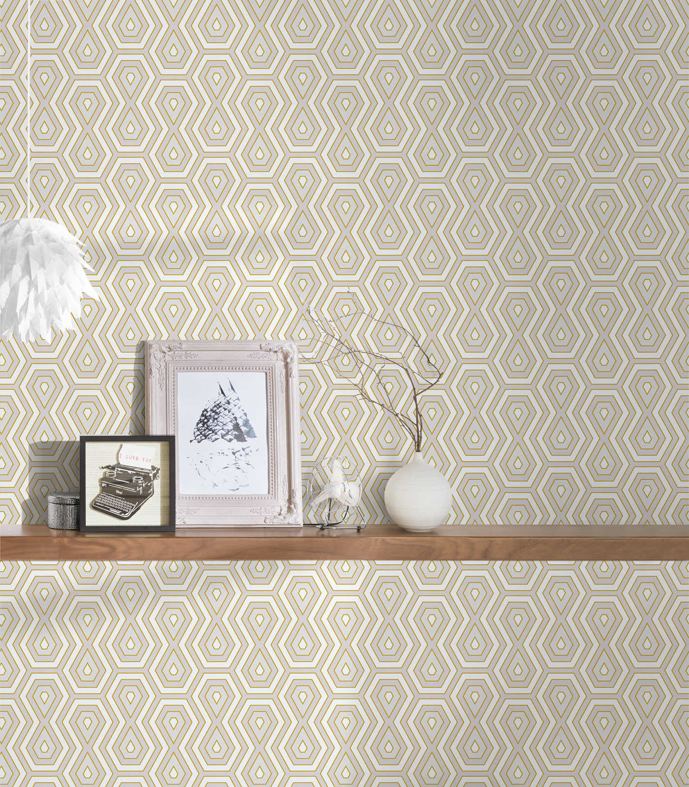 Jungle Chic - Tropical Geometrics geometric wallpaper AS Creation    
