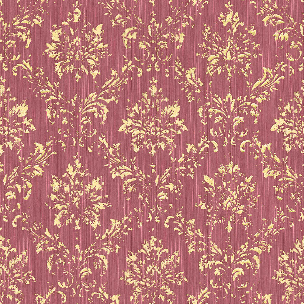 Metallic Silk textile wallpaper AS Creation Roll Dark Pink  306626