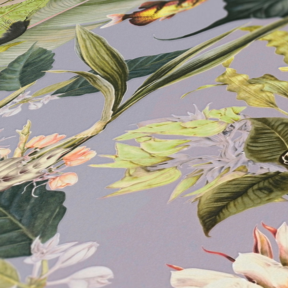 Dream Flowery - Tropical Animals botanical wallpaper AS Creation    