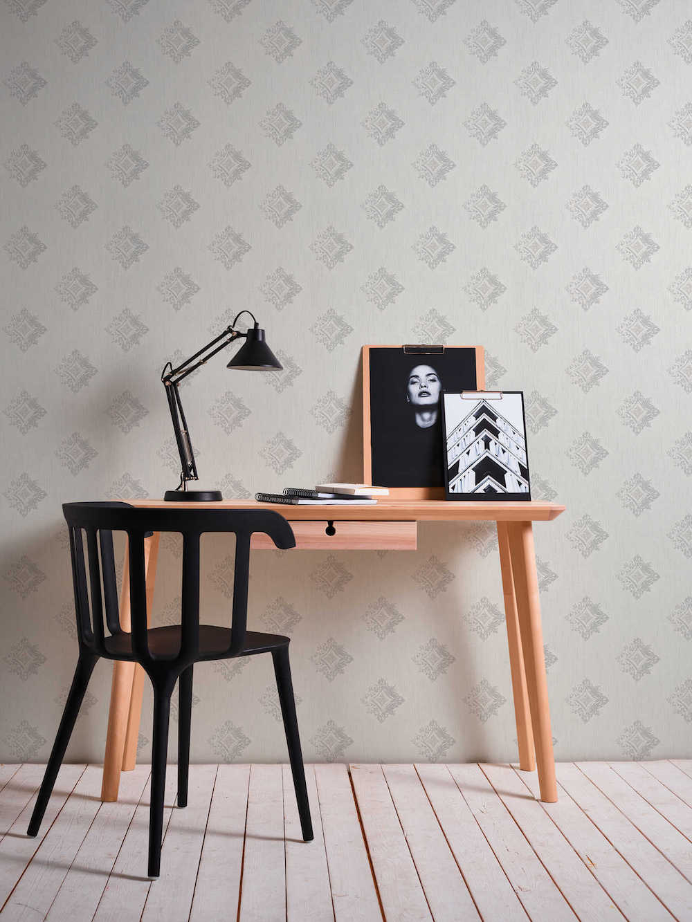 Tessuto 2 - Flocked Diamonds textile wallpaper AS Creation    