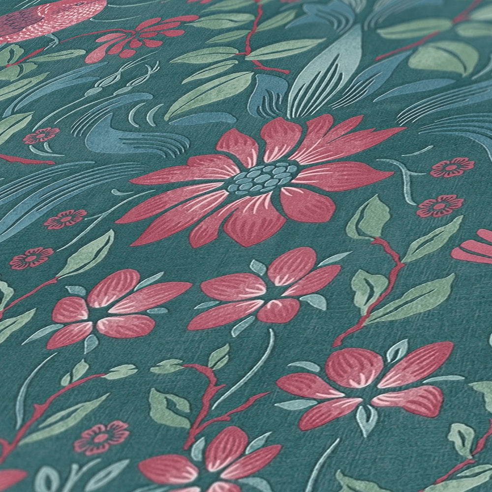 Maison Charme - Floral with Birds botanical wallpaper AS Creation    