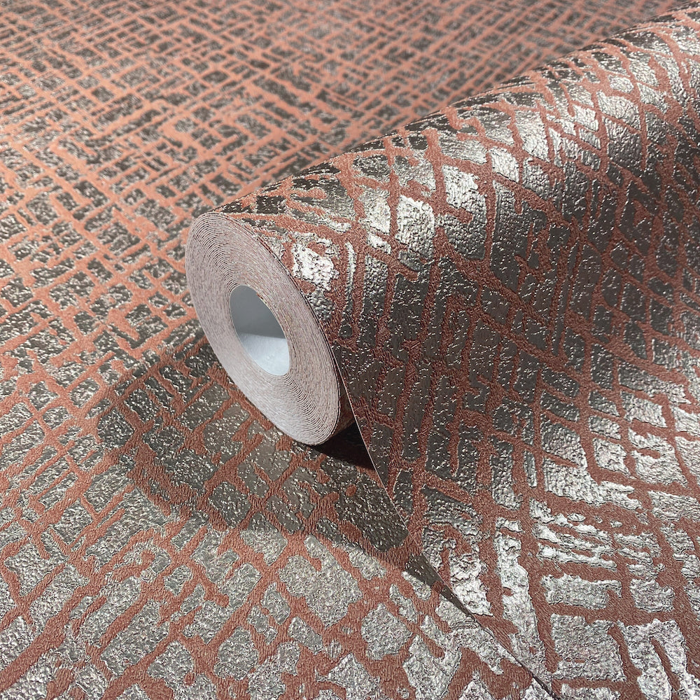 Papis Loveday - Metallic Cross Hatching industrial wallpaper Marburg    
