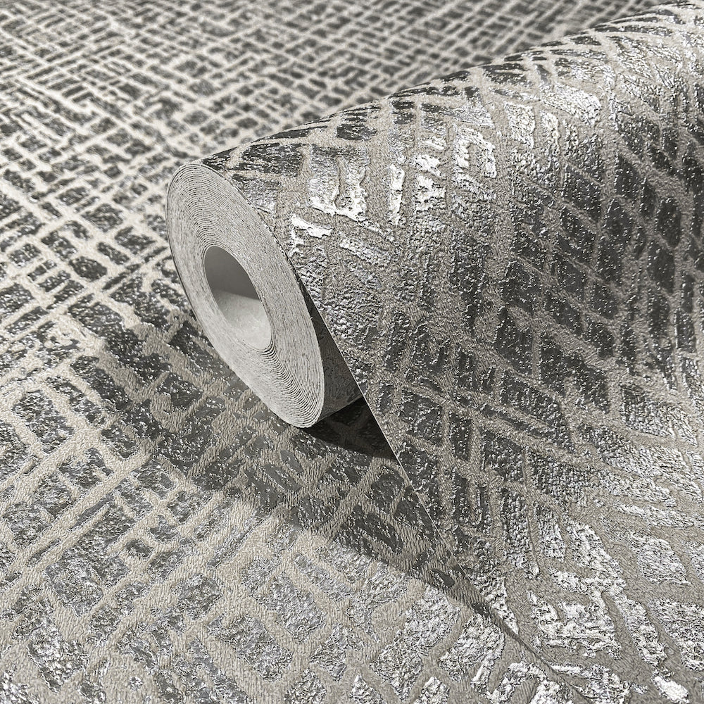 Papis Loveday - Metallic Cross Hatching industrial wallpaper Marburg    