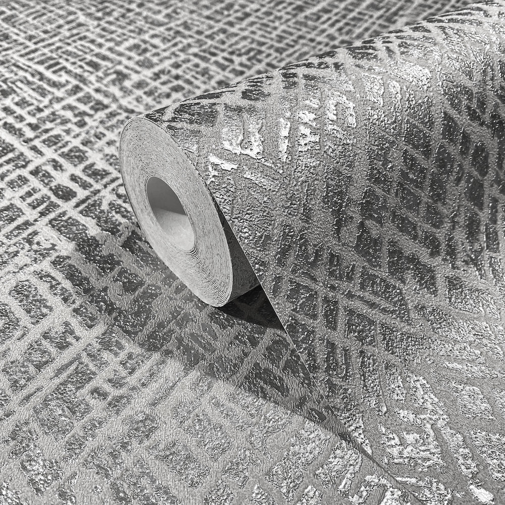 Papis Loveday - Metallic Cross Hatching industrial wallpaper Marburg    