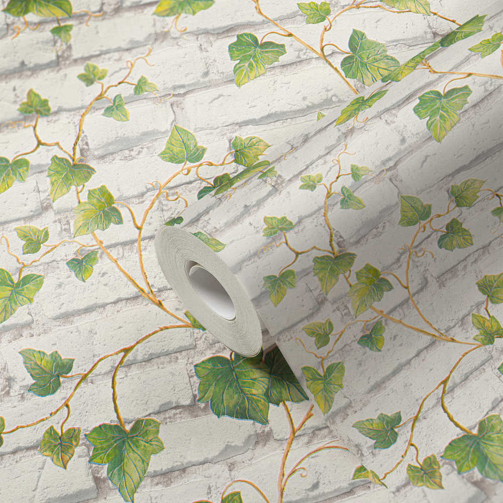 Industrial Elements - Vines and Brick industrial wallpaper AS Creation    