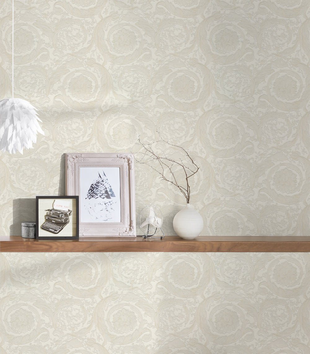 Versace 4-  Classic Floral Swirls designer wallpaper AS Creation    