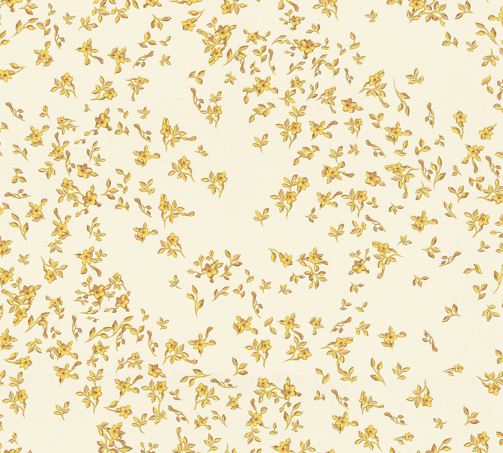 Versace 4- Petite Flowers designer wallpaper AS Creation Roll Cream  935855