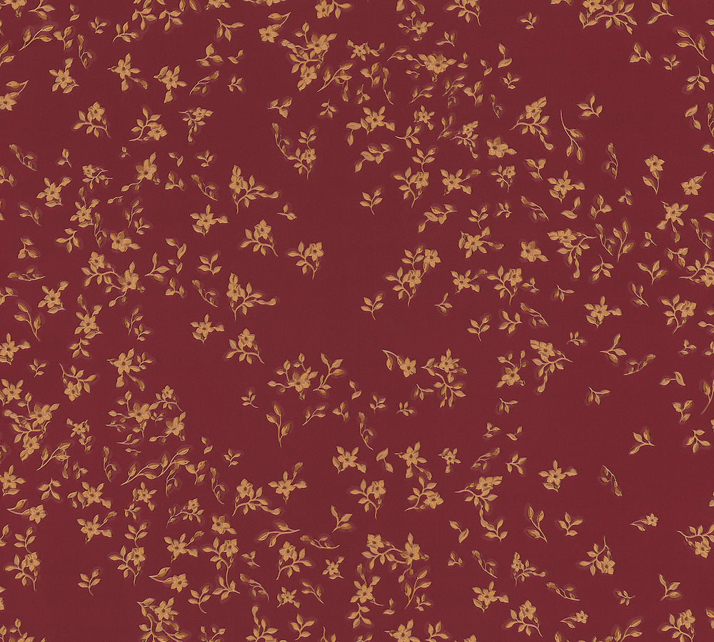 Versace 4- Petite Flowers designer wallpaper AS Creation Roll Red  935857