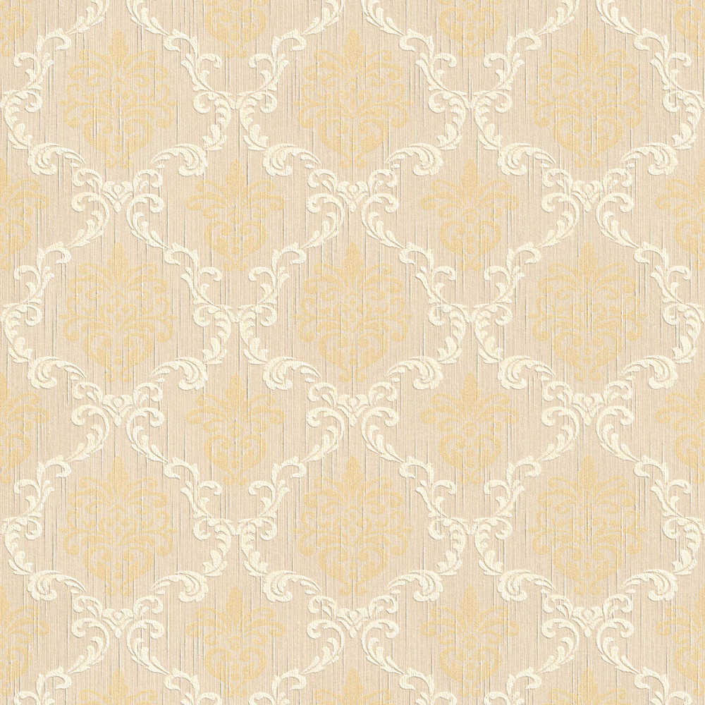 Tessuto - Filigree Trellis textile wallpaper AS Creation Roll Cream  956292