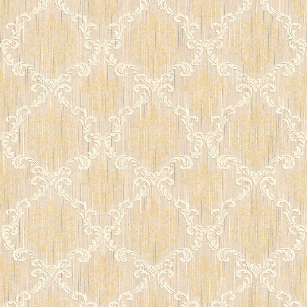 Tessuto - Filigree Trellis textile wallpaper AS Creation Roll Cream  956292