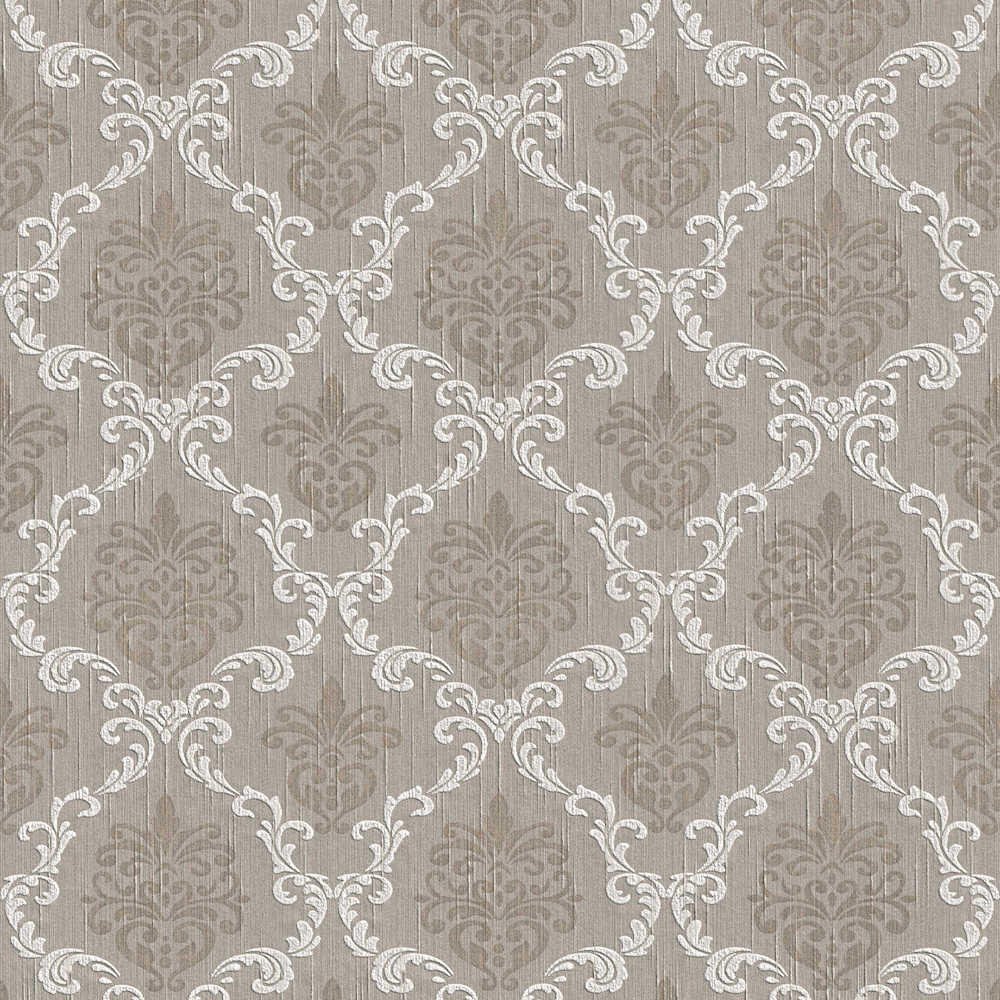 Tessuto - Filigree Trellis textile wallpaper AS Creation Roll Grey  956296