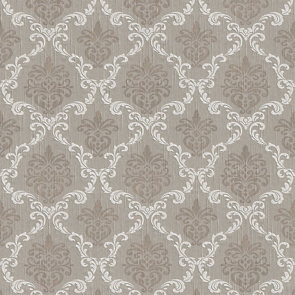 Tessuto - Filigree Trellis textile wallpaper AS Creation Roll Grey  956296