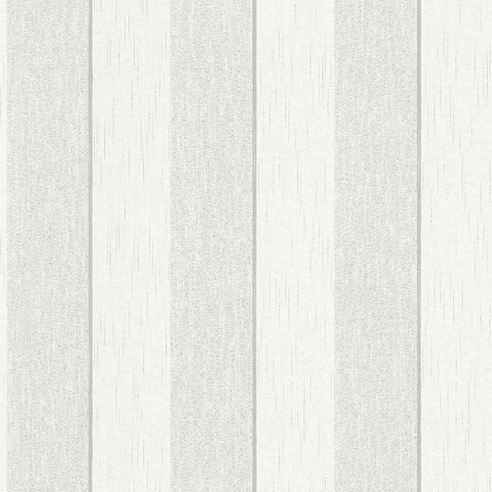 Tessuto 2 - Flocked Stripe textile wallpaper AS Creation Roll White  961941