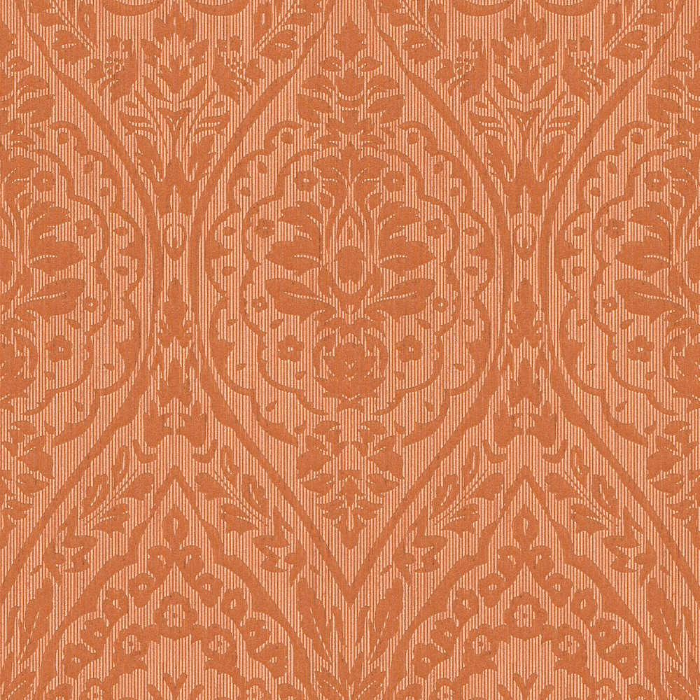 Tessuto 2 - Boho Damask textile wallpaper AS Creation Roll Orange  961952