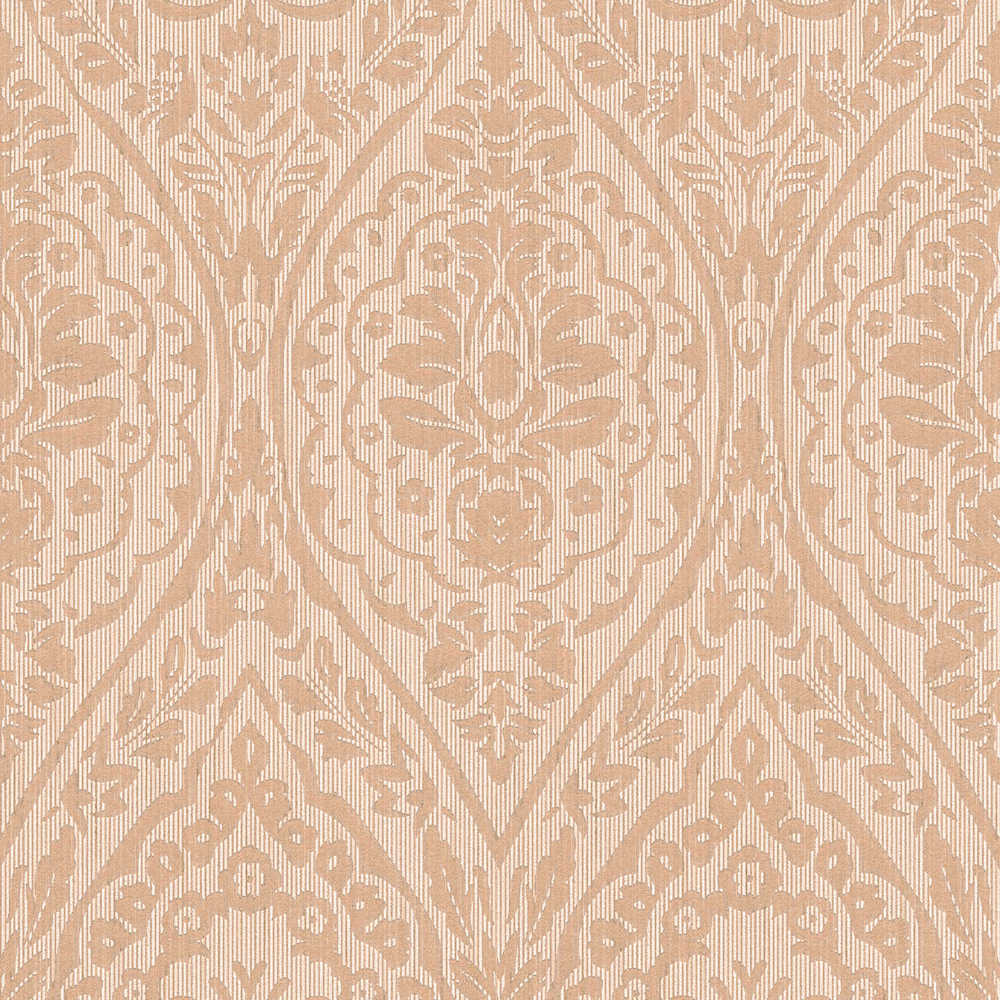 Tessuto 2 - Boho Damask textile wallpaper AS Creation Roll Light Orange  961953
