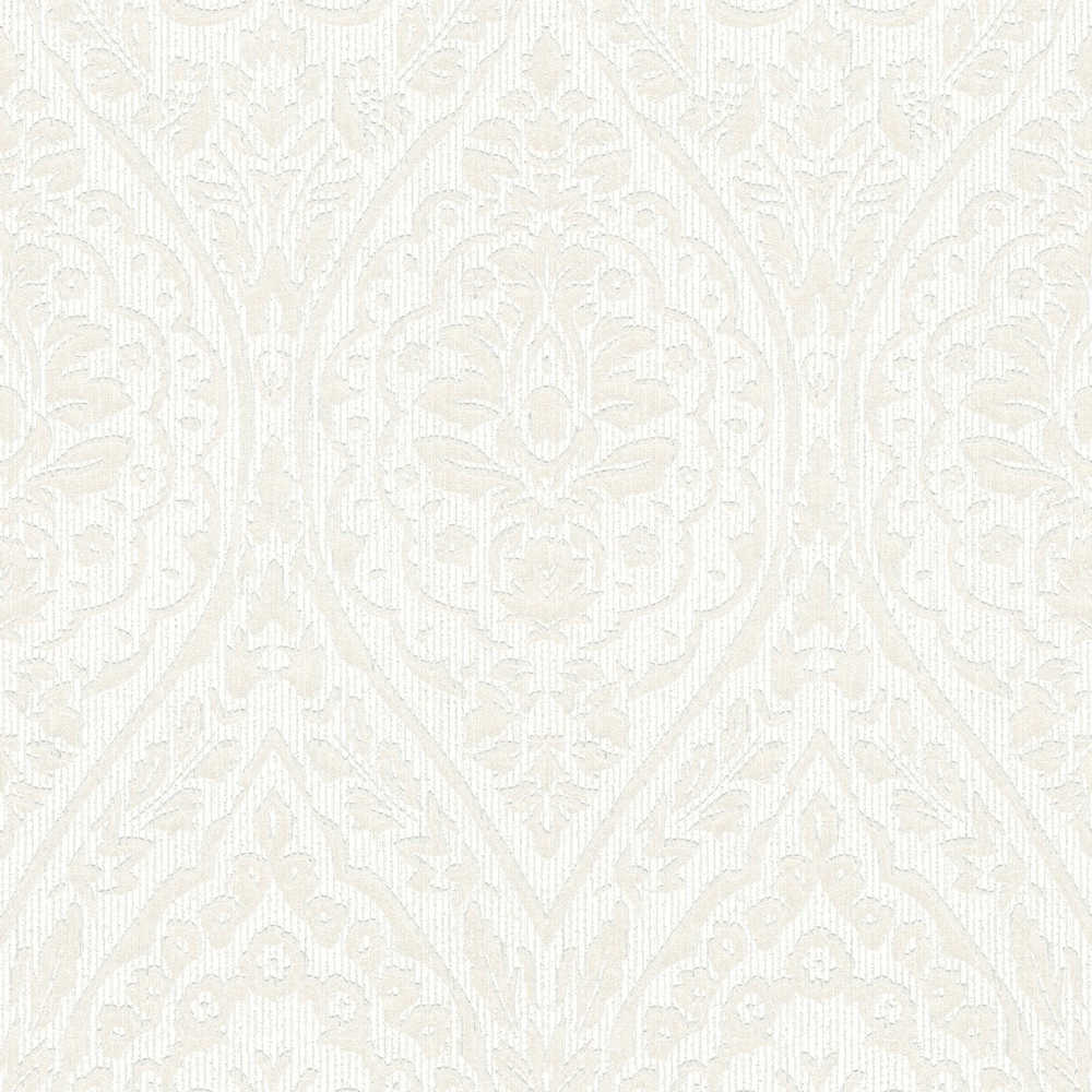 Tessuto 2 - Boho Damask textile wallpaper AS Creation Roll White  961954