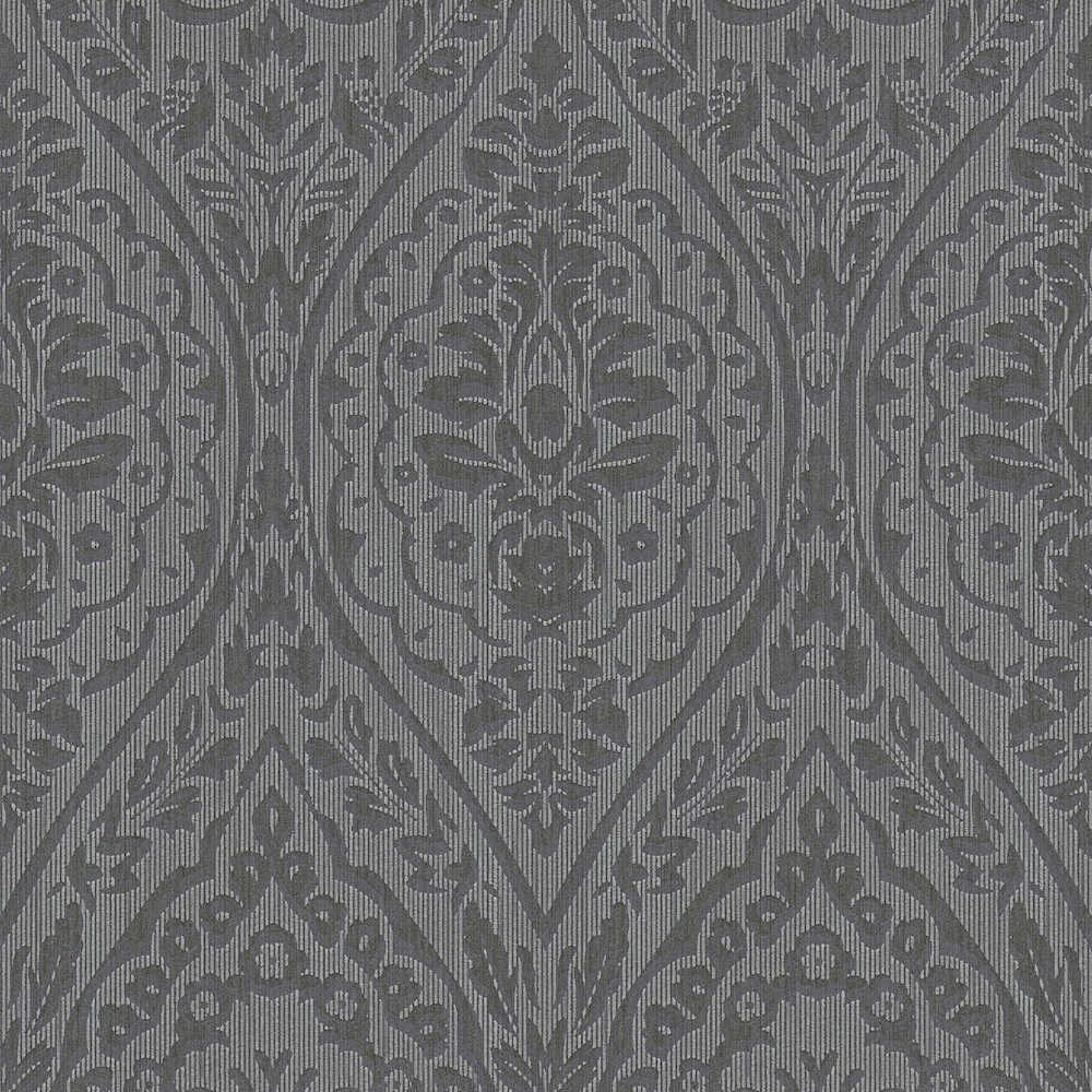 Tessuto 2 - Boho Damask textile wallpaper AS Creation Roll Grey  961957