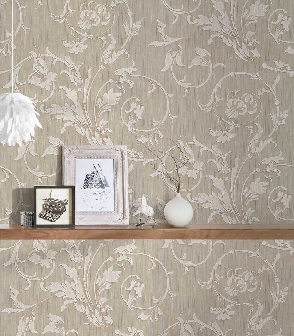 Tessuto - Embossed Filigree textile wallpaper AS Creation    